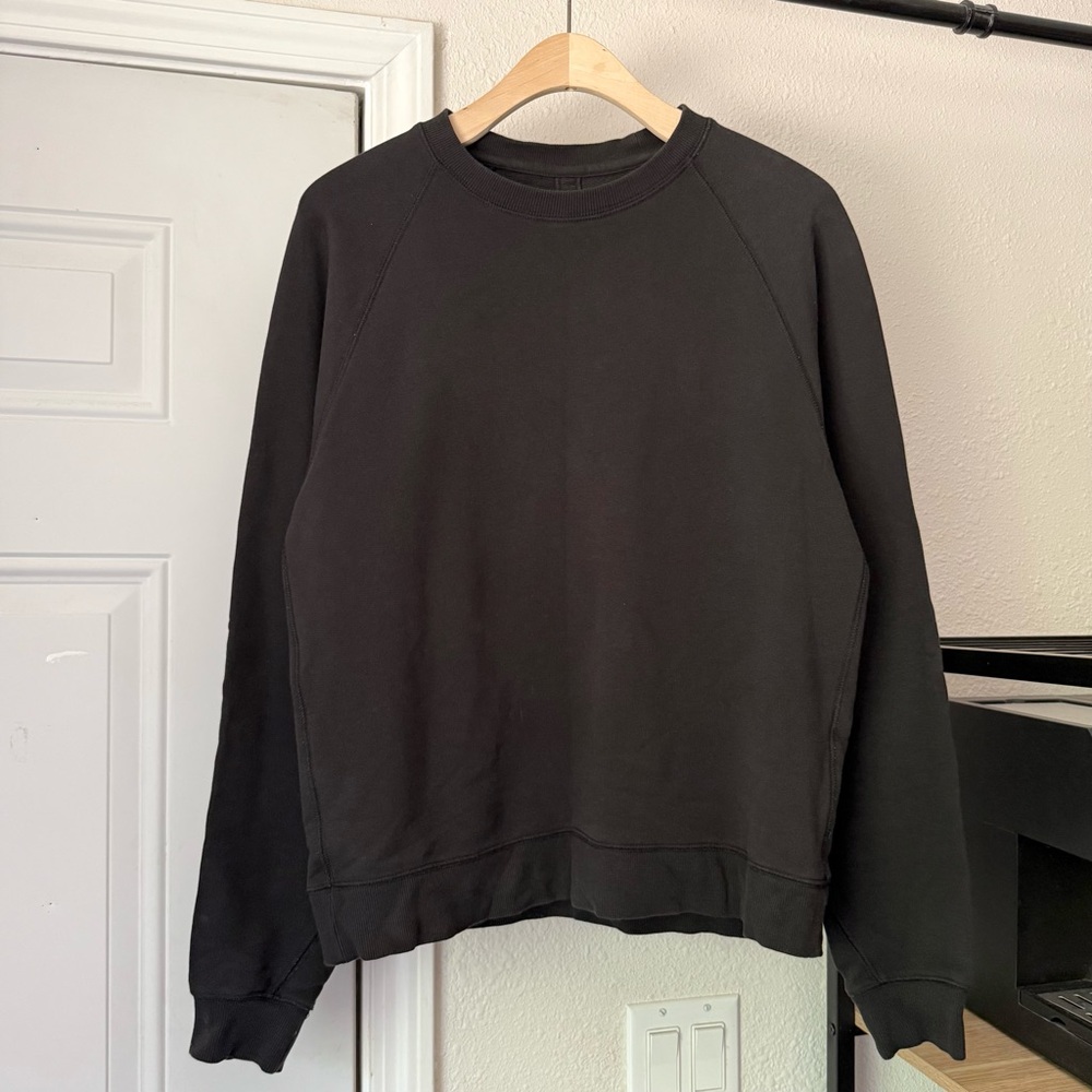 DEATH TO TENNIS black cotton crew neck logo‎ graphic pullover sweater